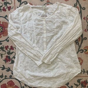 L.L.Bean eyelet top
